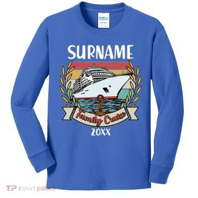 Personalized Custom Name And Year Family Cruise Kids Long Sleeve Shirt
