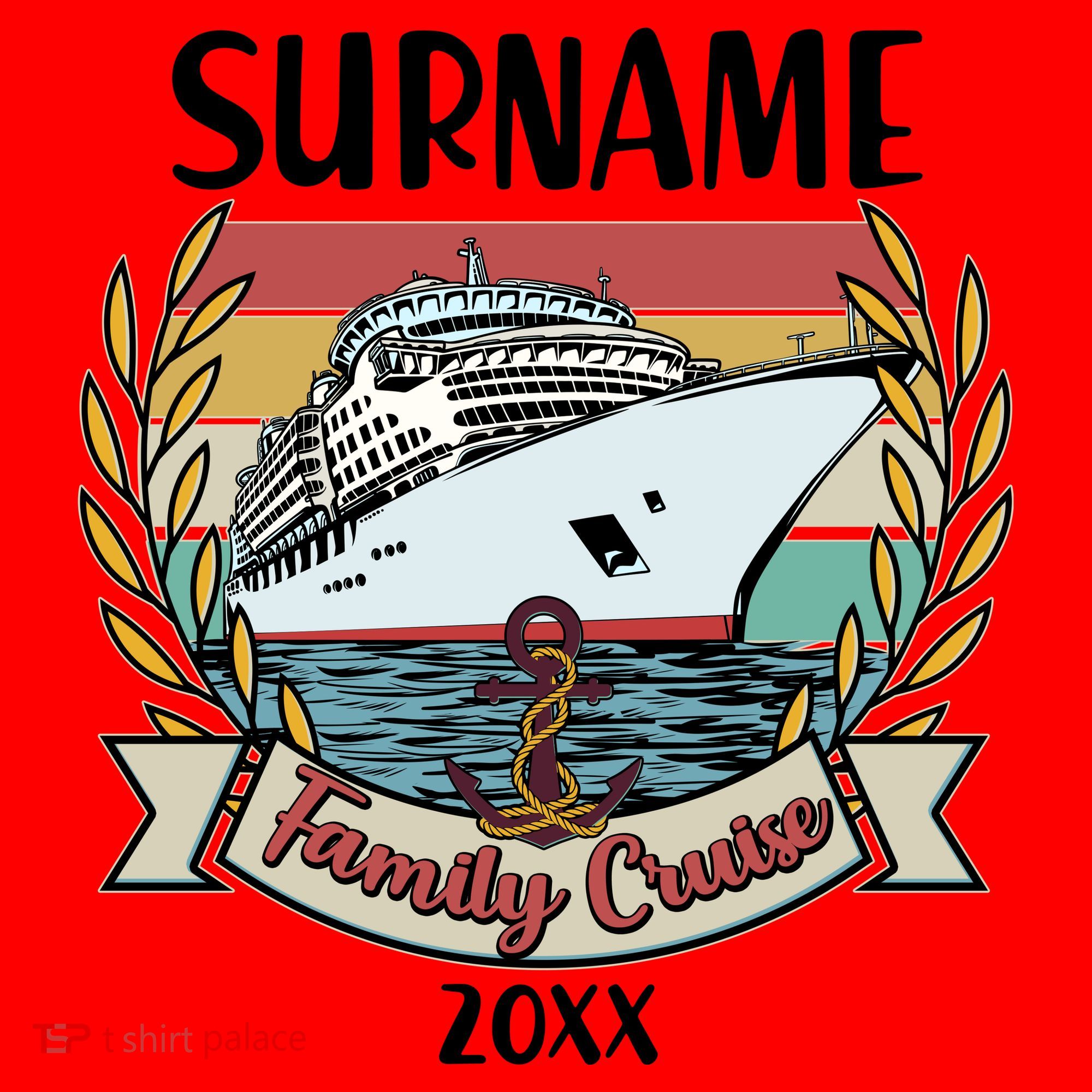 Personalized Custom Name And Year Family Cruise Santa Hat