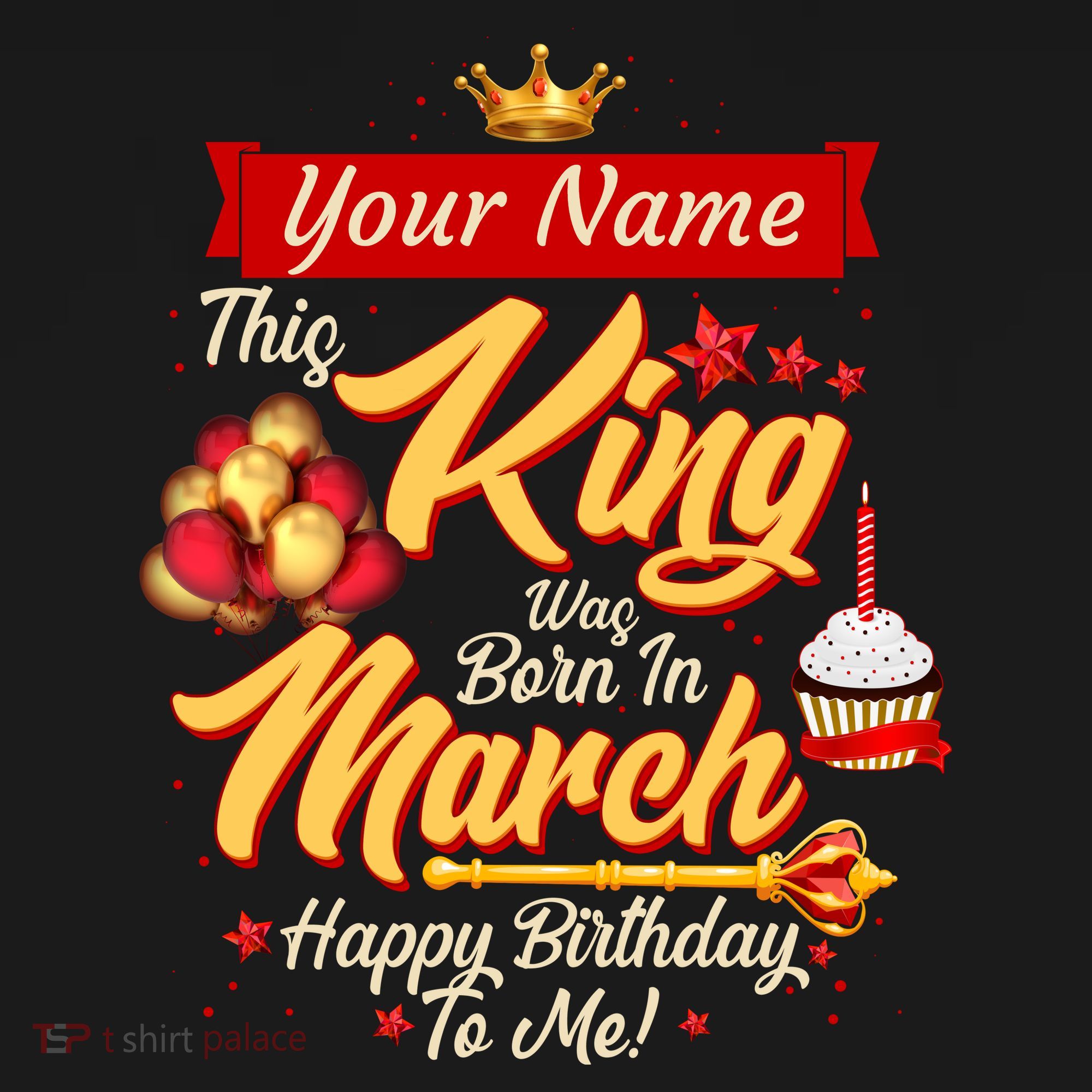 Personalized Custom Name This King Was Born In March Happy Birthday To Me Tote Bag