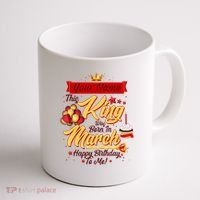 Personalized Custom Name This King Was Born In March Happy Birthday To Me Coffee Mug thumb 1