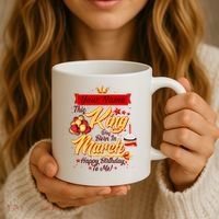 Personalized Custom Name This King Was Born In March Happy Birthday To Me Coffee Mug thumb 3