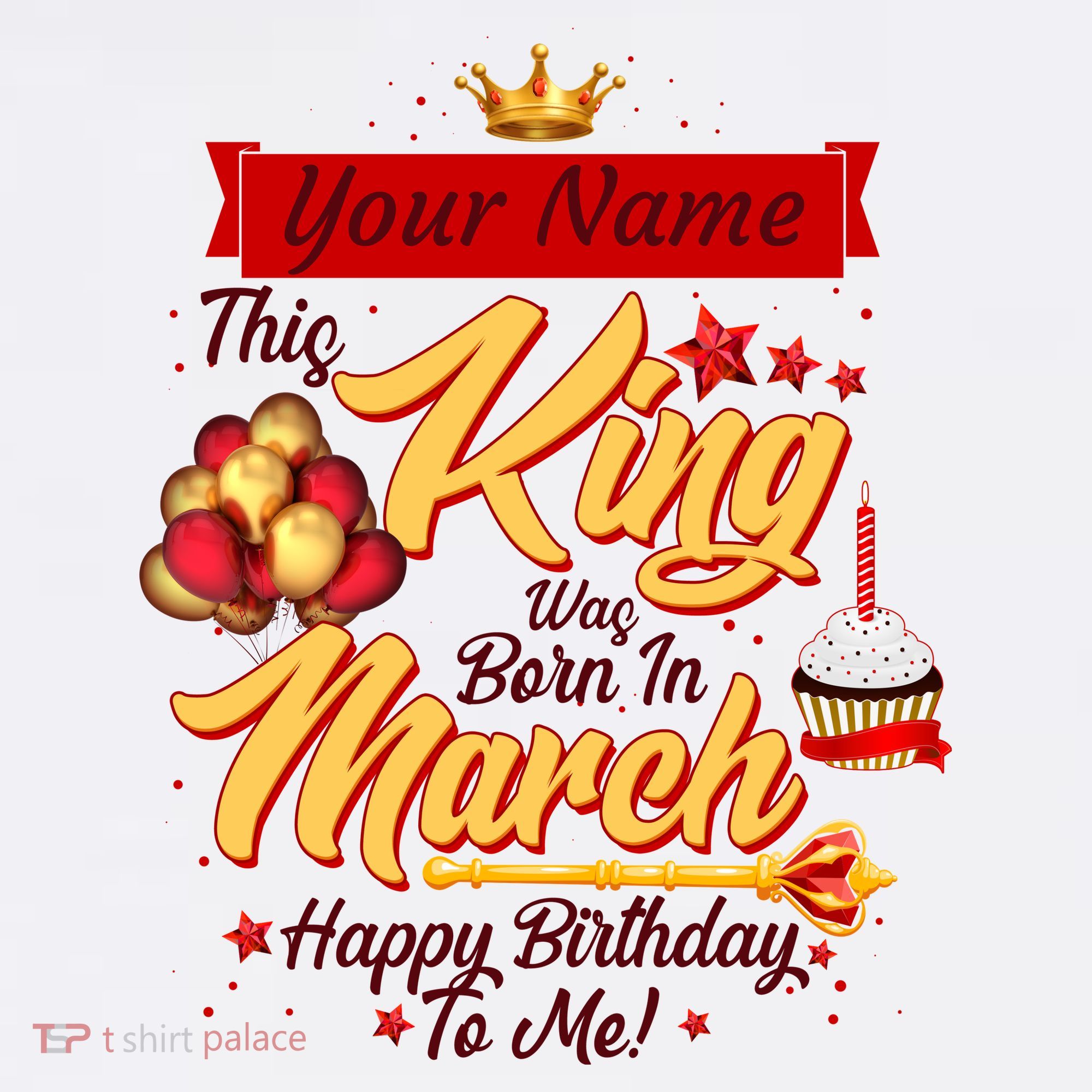 Personalized Custom Name This King Was Born In March Happy Birthday To Me Women's Hoodie
