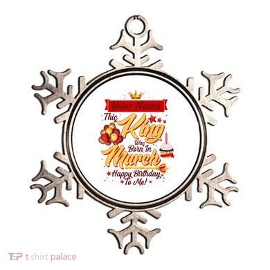 Personalized Custom Name This King Was Born In March Happy Birthday To Me Ornament