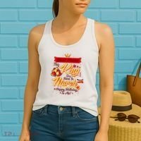 Personalized Custom Name This King Was Born In March Happy Birthday To Me Women's Tank Top thumb 2