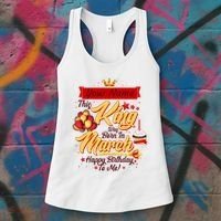 Personalized Custom Name This King Was Born In March Happy Birthday To Me Women's Tank Top thumb 3