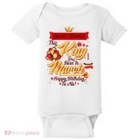 Personalized Custom Name This King Was Born In March Happy Birthday To Me Baby Bodysuit thumb 0