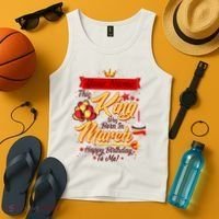 Personalized Custom Name This King Was Born In March Happy Birthday To Me Tank Top thumb 4