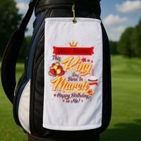 Personalized Custom Name This King Was Born In March Happy Birthday To Me Golf Towel thumb 2
