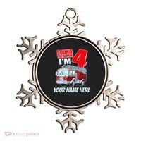 Personalized Custom Name Cute Funny Sound The Alarm I'm 4 Four Ornament thumb 0