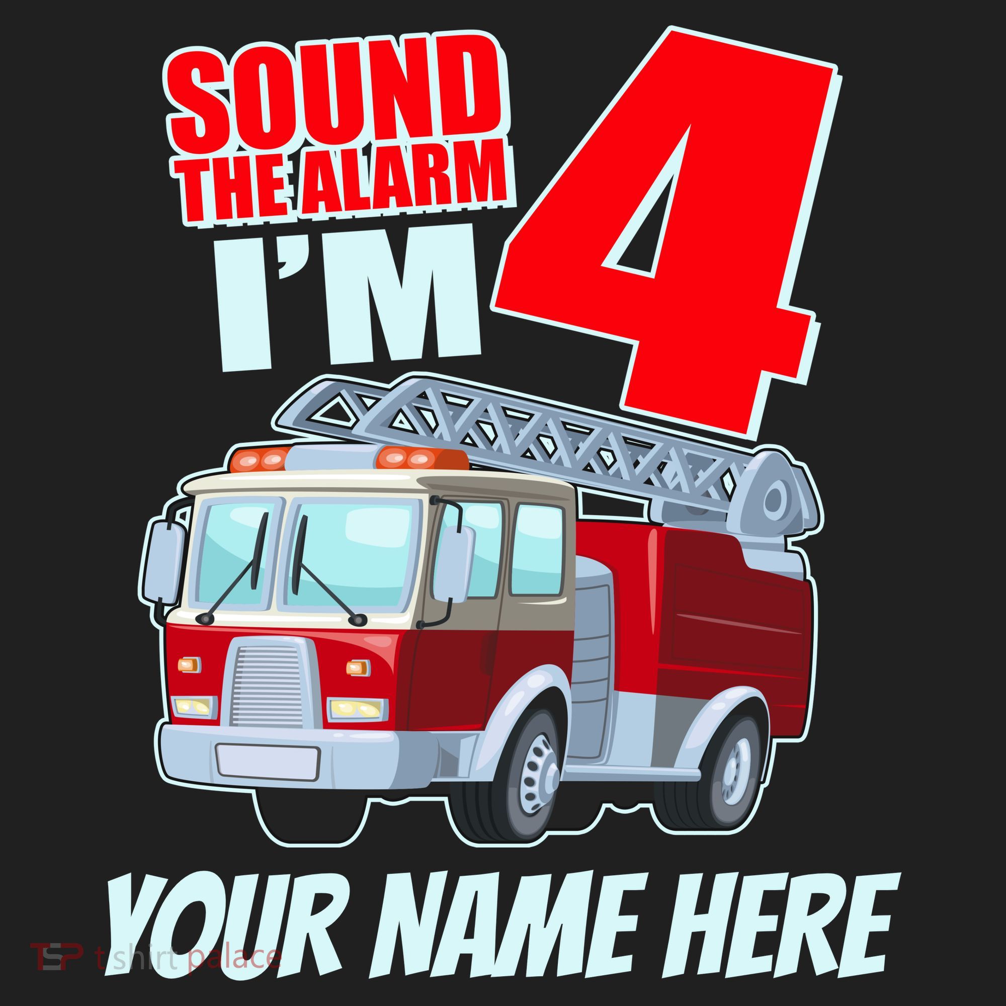 Personalized Custom Name Cute Funny Sound The Alarm I'm 4 Four Golf Towel