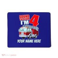 Personalized Custom Name Cute Funny Sound The Alarm I'm 4 Four Mousepad thumb 0