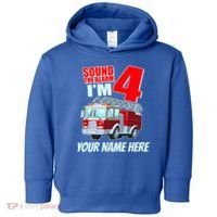 Personalized Custom Name Cute Funny Sound The Alarm I'm 4 Four Toddler Hoodie thumb 0