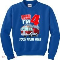 Personalized Custom Name Cute Funny Sound The Alarm I'm 4 Four Kids Sweatshirt thumb 0