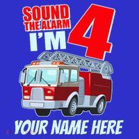 Personalized Custom Name Cute Funny Sound The Alarm I'm 4 Four Kids Sweatshirt thumb 2