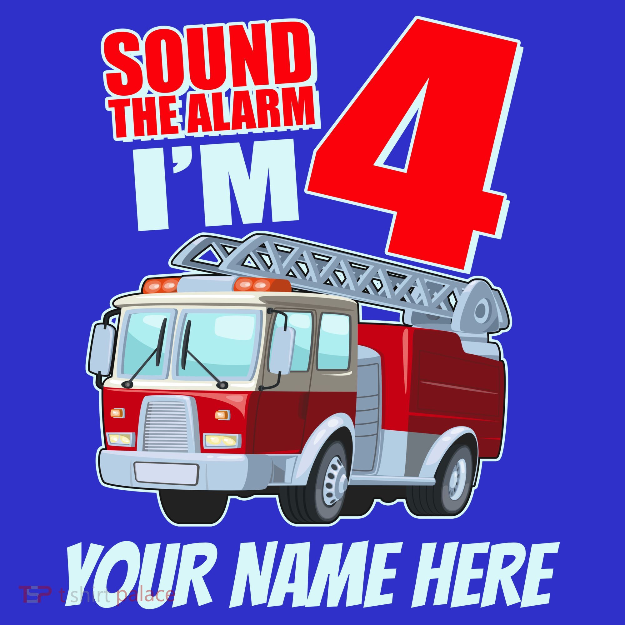 Personalized Custom Name Cute Funny Sound The Alarm I'm 4 Four Kids Sweatshirt