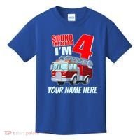 Personalized Custom Name Cute Funny Sound The Alarm I'm 4 Four Kids T-Shirt thumb 0
