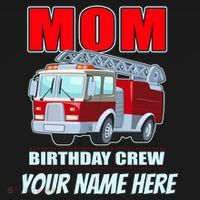 Personalized Custom Name Cute Funny Mom Birthday Crew Firetruck Doggie Tank thumb 4
