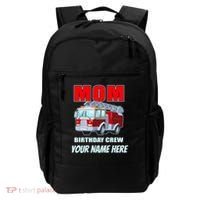 Personalized Custom Name Cute Funny Mom Birthday Crew Firetruck Backpack thumb 0