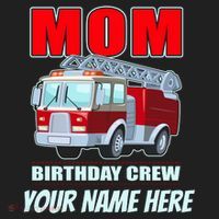 Personalized Custom Name Cute Funny Mom Birthday Crew Firetruck Beanie thumb 2