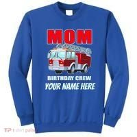 Personalized Custom Name Cute Funny Mom Birthday Crew Firetruck Sweatshirt thumb 0