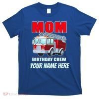 Personalized Custom Name Cute Funny Mom Birthday Crew Firetruck T-Shirt thumb 0