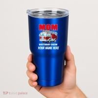 Personalized Custom Name Cute Funny Mom Birthday Crew Firetruck Tumbler thumb 2
