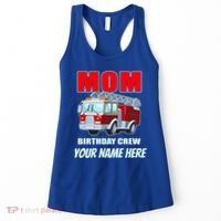 Personalized Custom Name Cute Funny Mom Birthday Crew Firetruck Women's Tank Top thumb 0