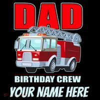 Personalized Custom Name Dad Funny Birthday Crew Firetruck Ornament thumb 1