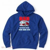 Personalized Custom Name Dad Funny Birthday Crew Firetruck Hoodie thumb 0