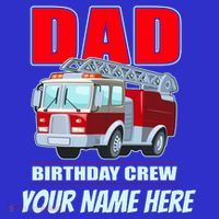 Personalized Custom Name Dad Funny Birthday Crew Firetruck Visor thumb 3