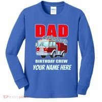 Personalized Custom Name Dad Funny Birthday Crew Firetruck Kids Long Sleeve Shirt thumb 0