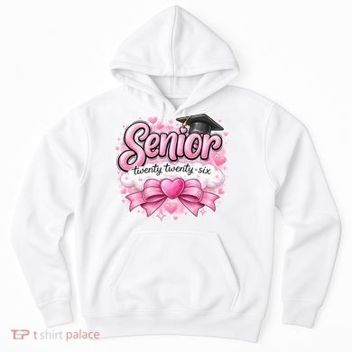 Pink Class Of 2026 Senior Graduate Hoodie