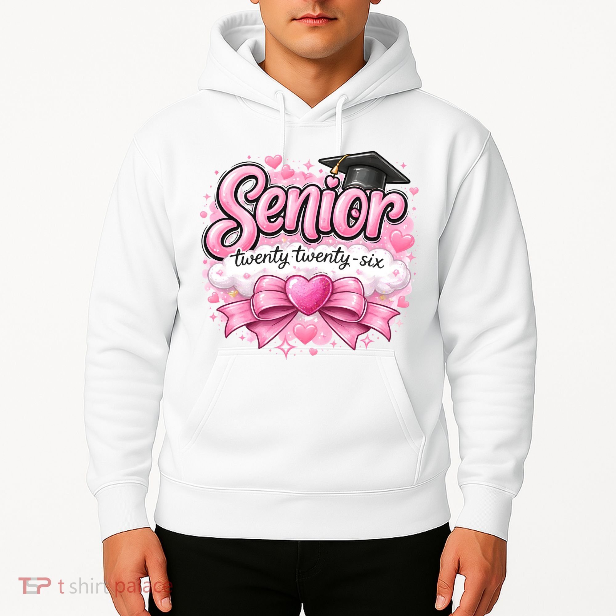 Pink Class Of 2026 Senior Graduate Hoodie
