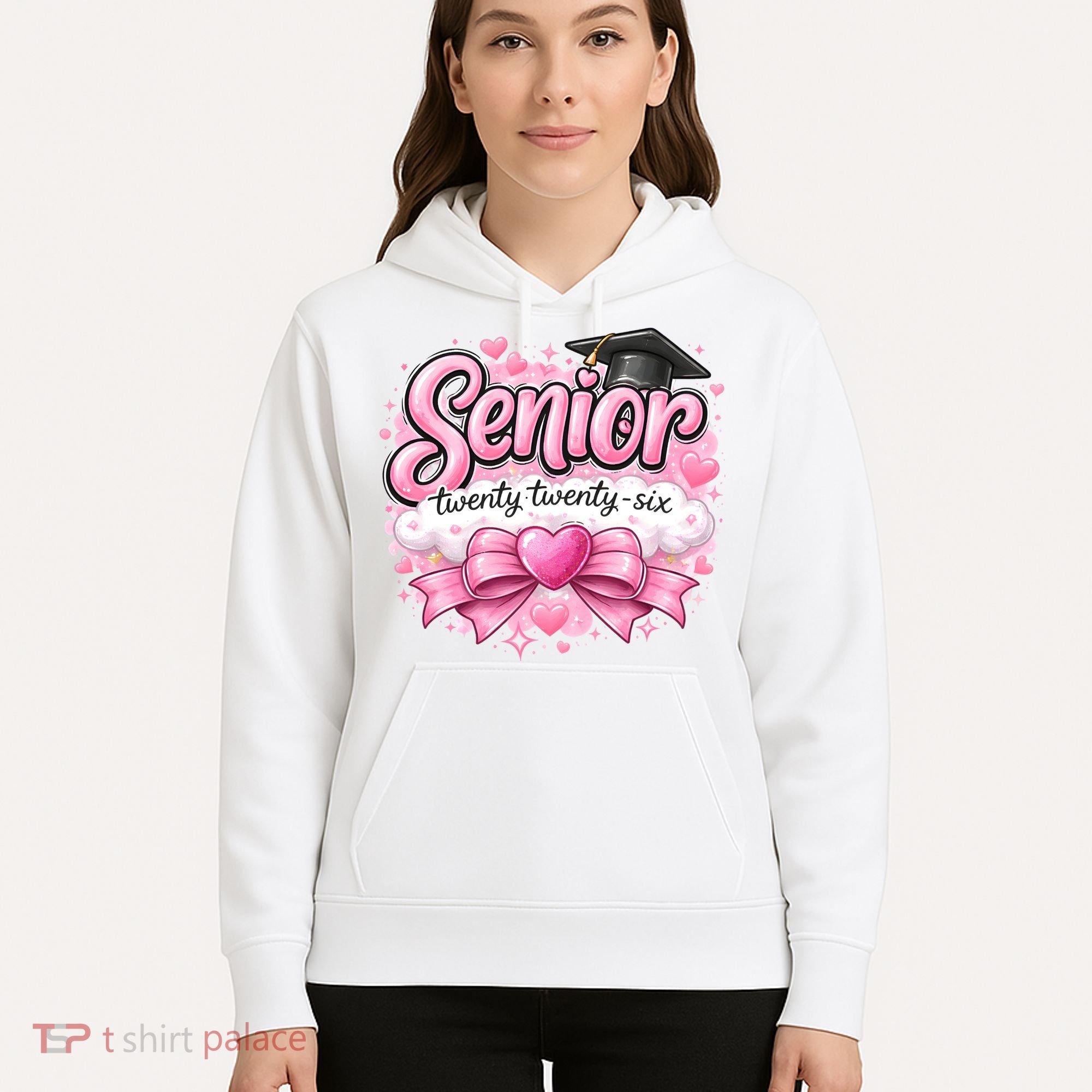 Pink Class Of 2026 Senior Graduate Hoodie