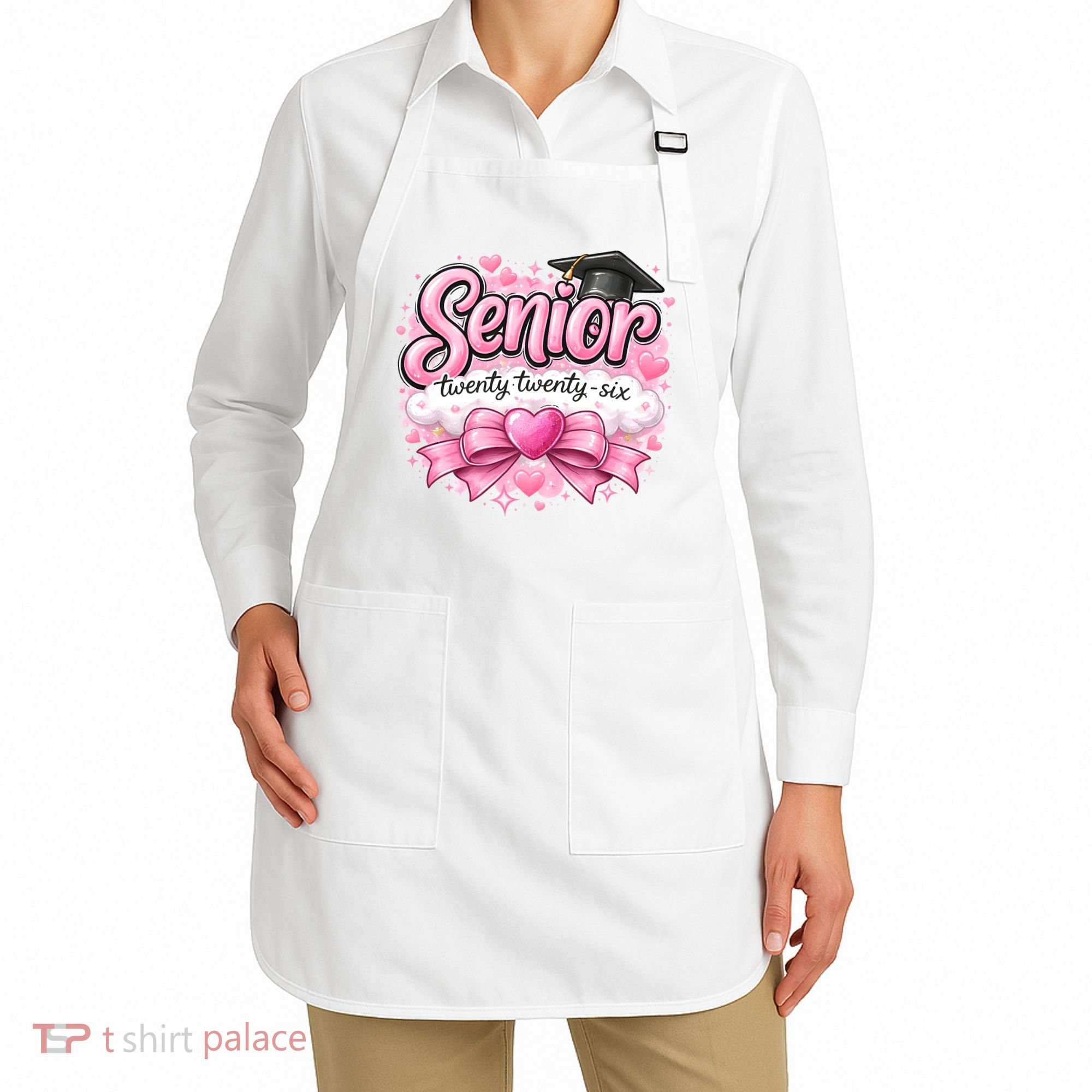 Pink Class Of 2026 Senior Graduate Apron