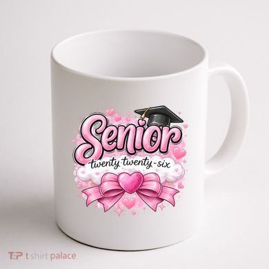 Pink Class Of 2026 Senior Graduate Coffee Mug back