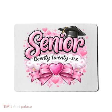 Pink Class Of 2026 Senior Graduate Mousepad