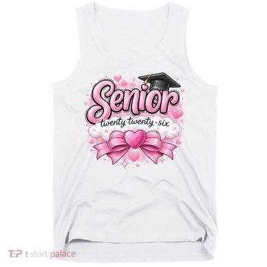 Pink Class Of 2026 Senior Graduate Tank Top