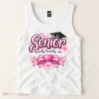 Pink Class Of 2026 Senior Graduate Tank Top thumb 2