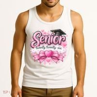 Pink Class Of 2026 Senior Graduate Tank Top thumb 3