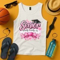Pink Class Of 2026 Senior Graduate Tank Top thumb 4