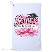 Pink Class Of 2026 Senior Graduate Golf Towel thumb 0
