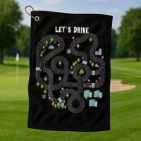 Play Cars On Daddys Back Gift For Dad Massage Golf Towel thumb 1