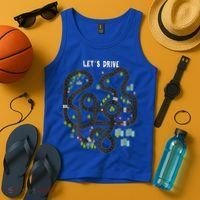 Play Cars On Daddys Back Gift For Dad Massage Tank Top thumb 4