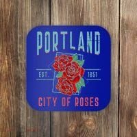 Portland City Of Roses Oregon Pdx Coaster thumb 0