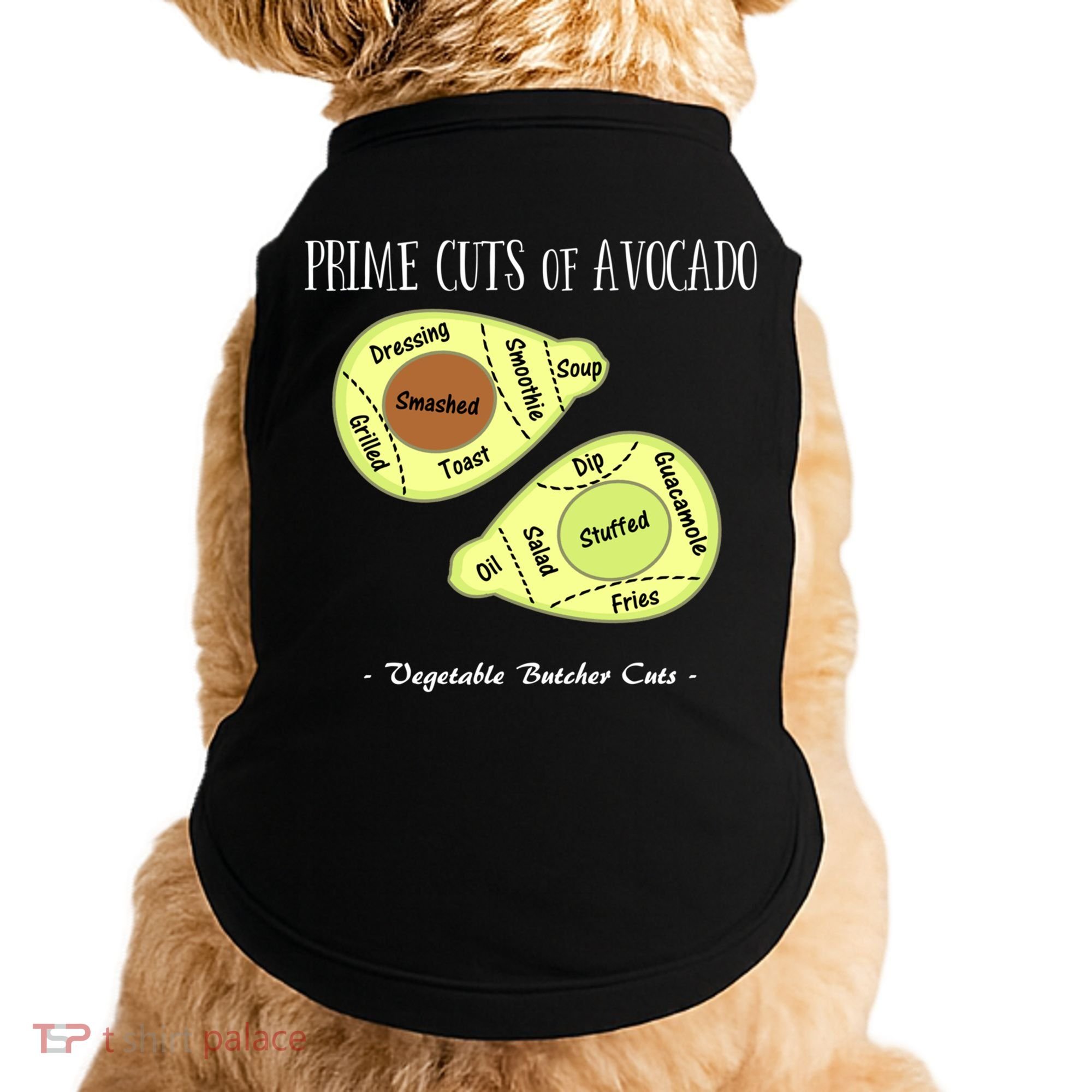 Prime Cuts Of Avocado Butcher Cuts Vegetarian Vegan Cool Gift Doggie Tank