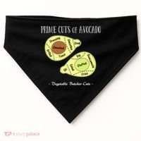 Prime Cuts Of Avocado Butcher Cuts Vegetarian Vegan Cool Gift USA-Made Doggie Bandana thumb 0