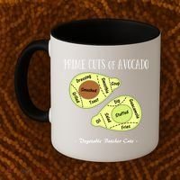 Prime Cuts Of Avocado Butcher Cuts Vegetarian Vegan Cool Gift Coffee Mug thumb 2