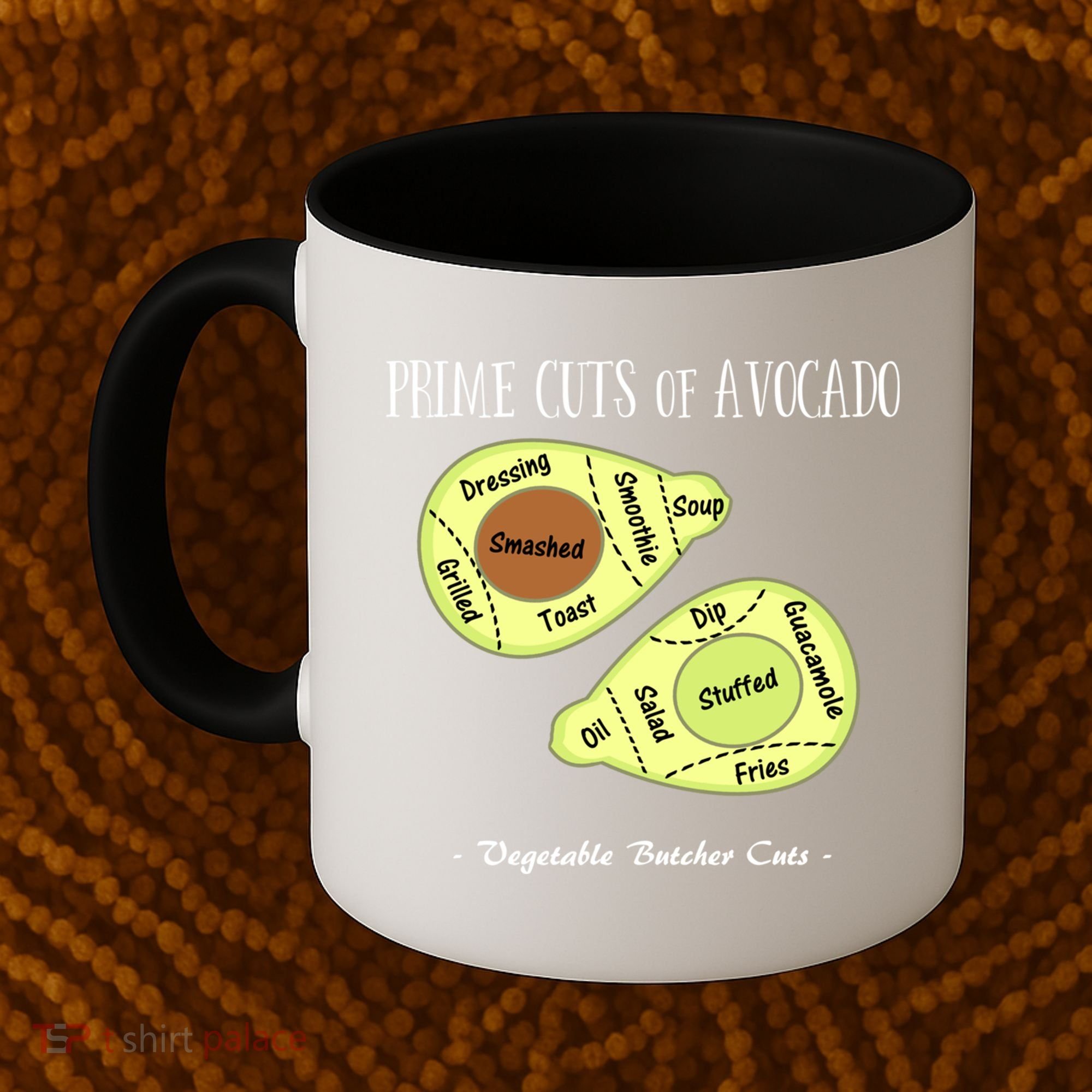 Prime Cuts Of Avocado Butcher Cuts Vegetarian Vegan Cool Gift Coffee Mug
