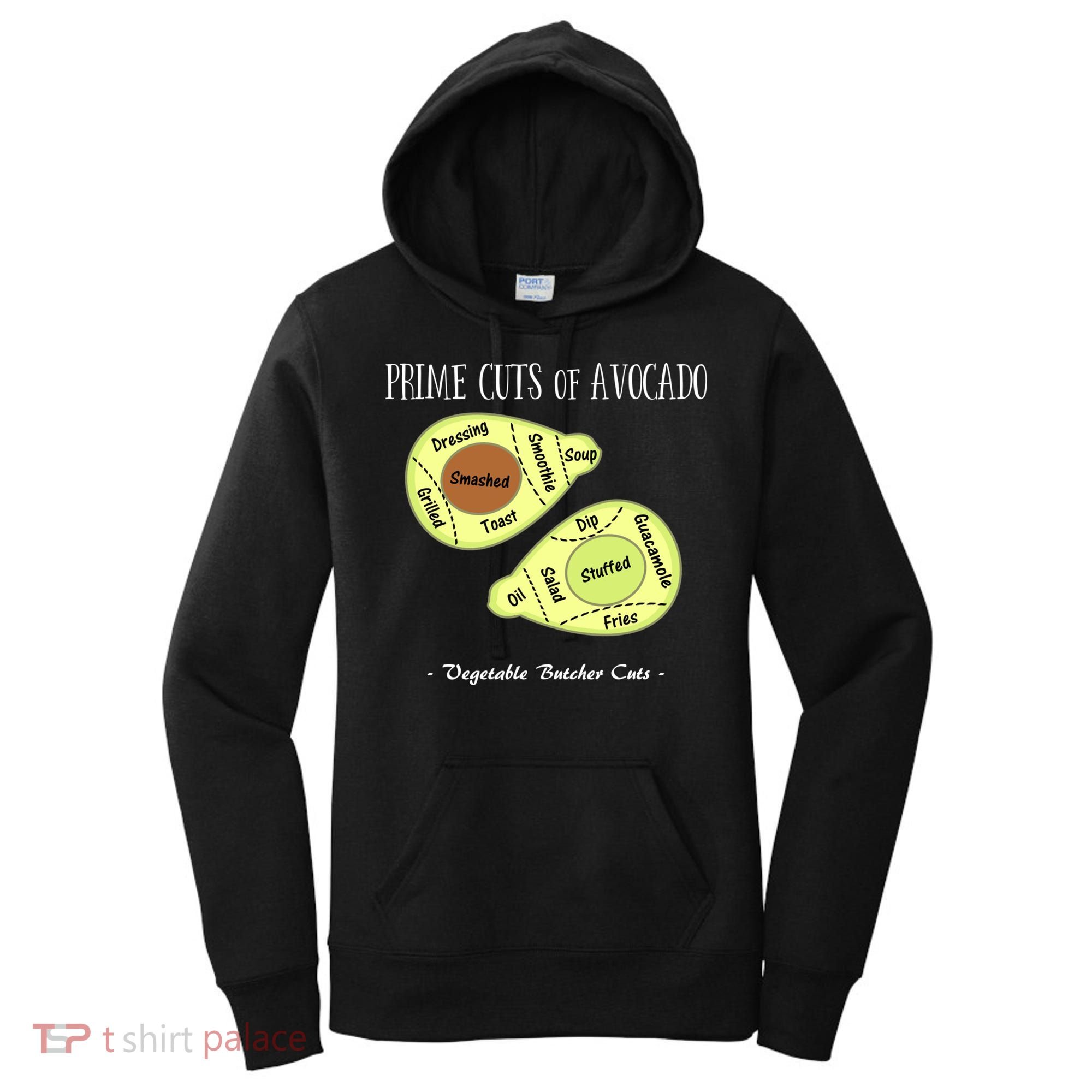 Prime Cuts Of Avocado Butcher Cuts Vegetarian Vegan Cool Gift Women's Hoodie